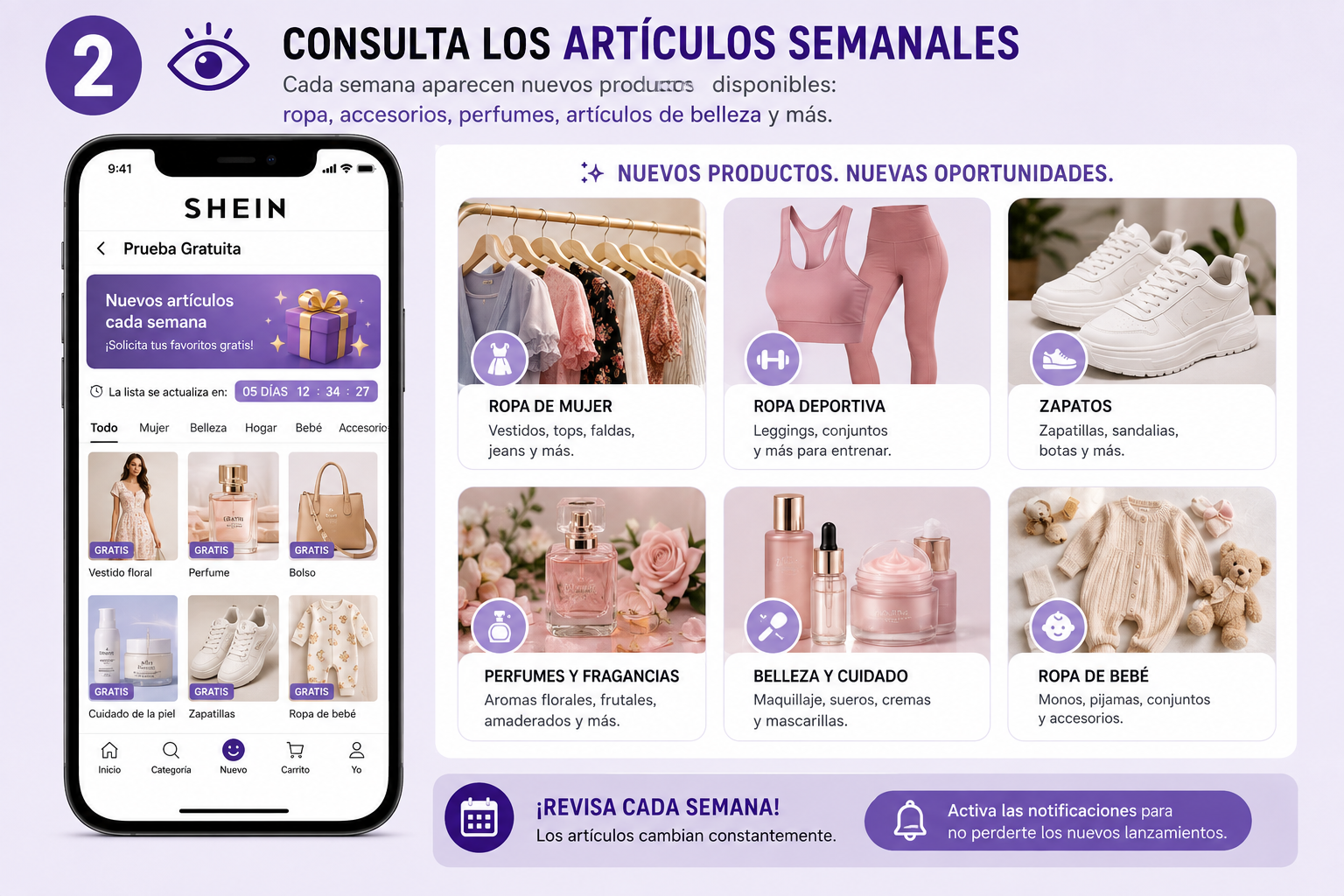 Ejemplo de selección y comprobación antes de solicitar